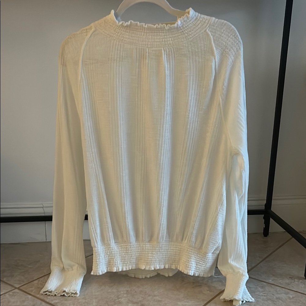 FREE PEOPLE Elegant White Women's Top
